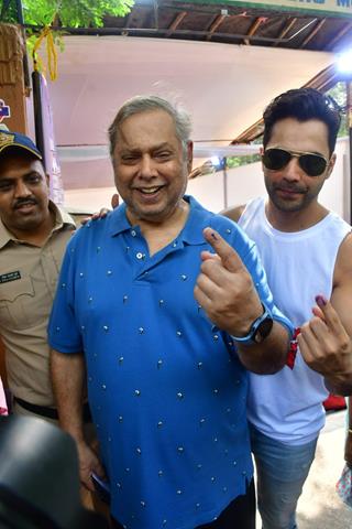 David Dhawan and Varun Dhawan snapped after their Lok Sabha Election voting
