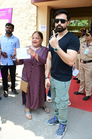 Emraan Hashmi snapped after their Lok Sabha Election voting