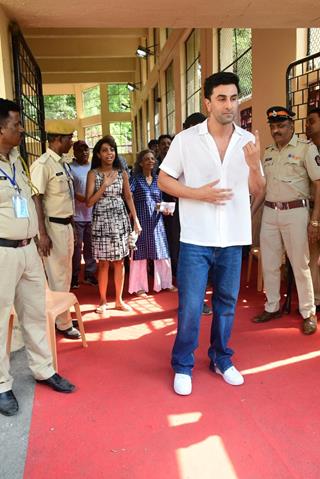 Ranbir Kapoor snapped after their Lok Sabha Election voting