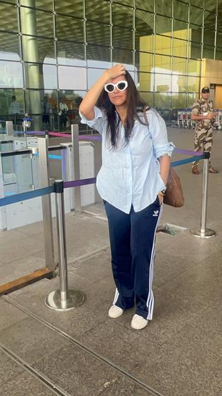 Neha Dhupia spotted at the airport