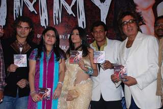 Shakti Kapoor, Mithun Chakraborty, Mimoh Chakraborty at Music launch of the movie Jimmy