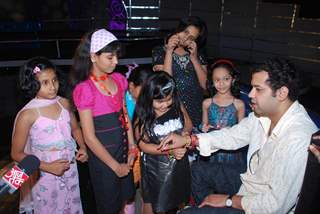 Raksha Bandhan on the sets of ''Chote Miya 2'' with Rahul Mahajan, in Mumbai