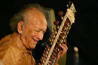 Sitar player Pt Ravi Shankar at the concert ''''Music in the Park'''', in New Delhi on Saturday (IANS: Photo)
