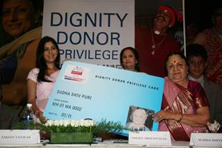 Sakshi Tanwar and Sudha Shivpuri on Dignity Donor event at Taj, Colaba in Mumbai on Monday Afternoon