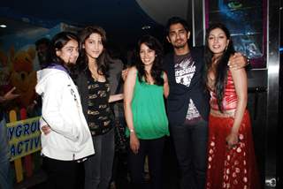 Bollywood actors Shruti Hassan and Siddharth Narayan at the special screening of film &quot;Striker&quot;