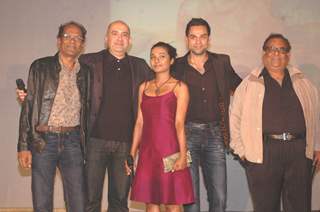 Virendra Sakshena, director Dev Benegal, Tanishtha, Abhay Deol and Satish Kaushik at Road movie media meet at Bandra, Mumbai on Wednesday Night