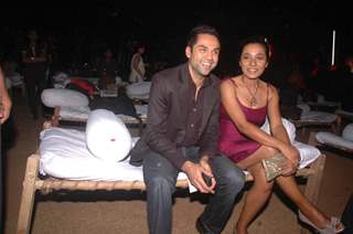 Bollywood actor Abhay Deol and Tanishtha at Road movie media meet at Bandra, Mumbai on Wednesday Night