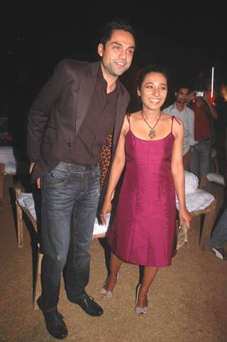 Bollywood actor Abhay Deol and Tanishtha at Road movie media meet at Bandra, Mumbai on Wednesday Night