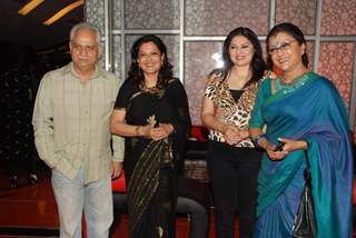 Director Ramesh Sippy with wife Kiran Juneja and filmmaker Aparna Sen at the premiere of &quot;The Japanese Wife&quot; in Mumbai