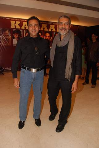 Gulshan Grover and Prakash Jha at Raajneeti film success bash at Novotel