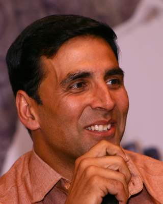 Akshay Kumar at a press meet to promote his film