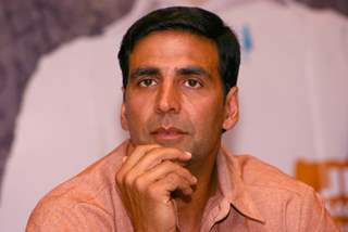 Bollywood actor Akshay Kumar at a press meet to promote his film