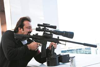 Sanjay Dutt with a rifle