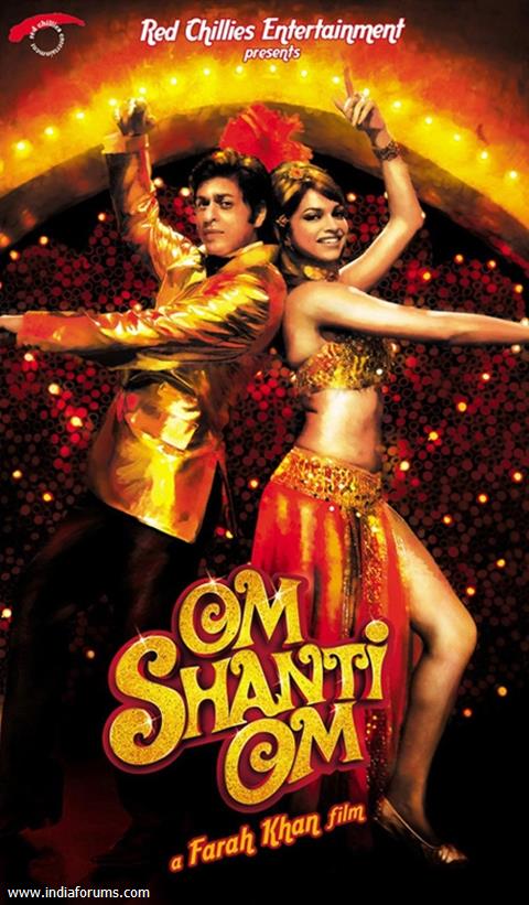 Poster of Om Shanti Om with Shahrukh and Deepika