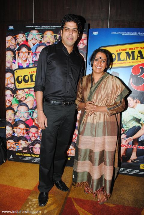 Ashwini Kalsekar and Murli Sharma at Golmaal 3 success bash at Hyatt Regency