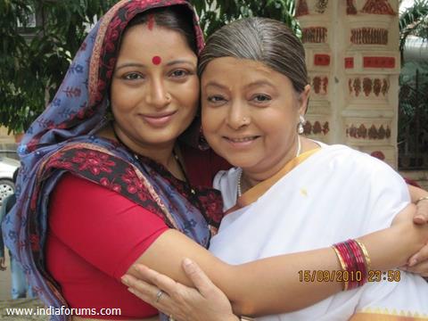 Samta Sagar and Rita Bhaduri on last day shoot of Chhoti Bahu