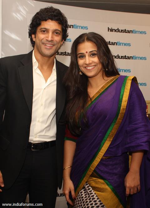 Farhan Akhtar and Vidya Balan at the Hindustan Times Leadership Summit 2011, in New Delhi