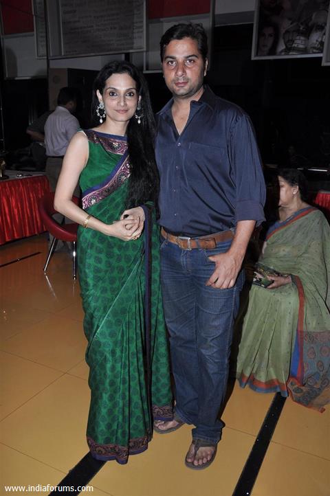 Varun Badola and Rajeshwari Sachdev at Premiere of Kannad film 'Parie' at Cinemax