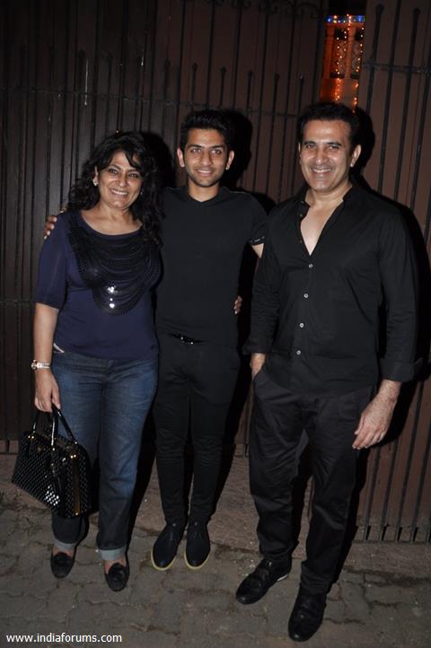 Archana Puran Singh and Parmeet Sethi pose with their Son at Private Diwali Bash