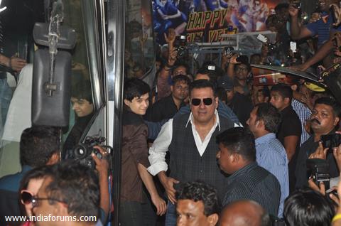 Boman Irani arrives at a Theatre to Meet Fans
