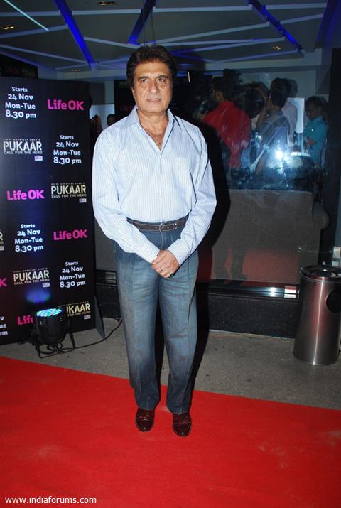 Raj Babbar poses for the media at the Launch of Pukaar - Call For The Hero