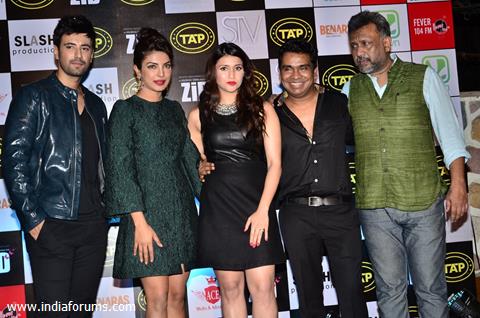Celebs pose for the media at the Music Launch of Zid