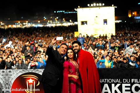 Boman Irani gets a selfie at the 14th Marrakech International Film Festival