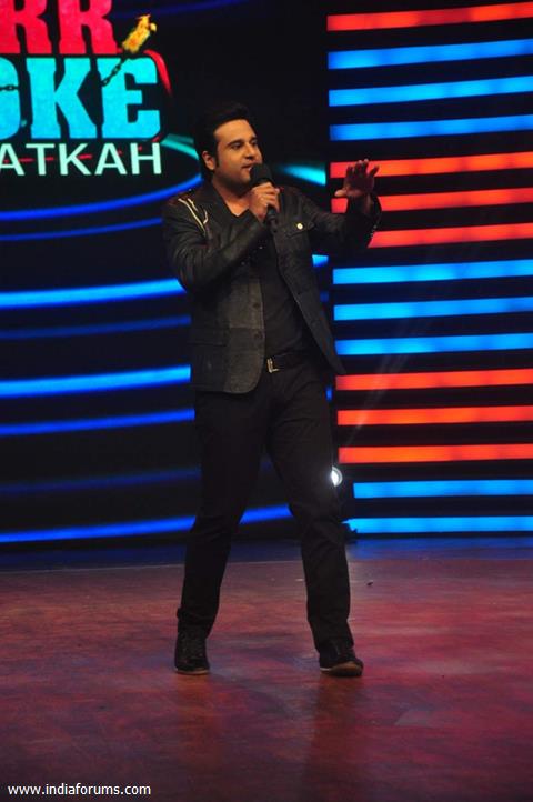 Krushna Abhishek interacts with the audience at the launch of Killer Karaoke