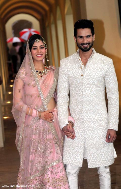 Shahid Kapoor and Mira Rajput; the newlyweds