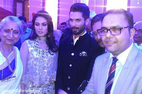 Handsome Hunk and the Beautiful - Shahid Kapoor and Mira Rajput at Reception!