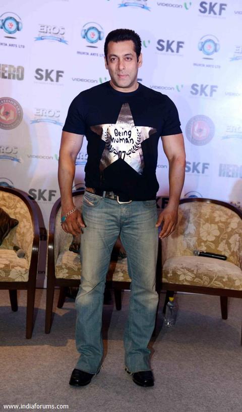 Salman Khan at Press Meet of 'Hero' in Gurgaon