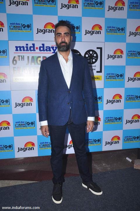 Ranvir Shorey poses for the media at the Opening of the 6th Jagran Film Festival