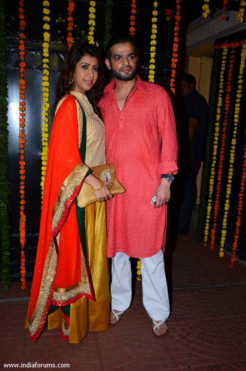Karan Patel and Ankita at Ekta Kapoor's Diwali Bash
