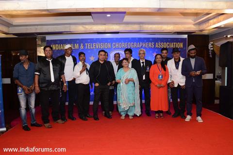 Saroj Khan, Remo Dsouza and Ahmad Khan at an Award Ceremony for inspiring the youth