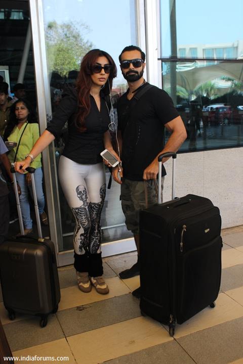Airport Diaries: Couple Ashmit Patel and Mahek Chahal