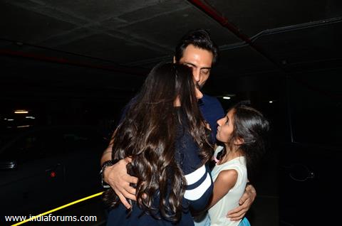 Arjun Rampal with his wife and daughter spotted at airport