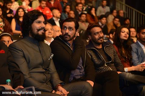 Randeep Hooda, Arjun Rampal and Ajay Devgn attend the launch 'Super Fight League'