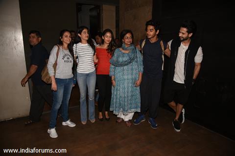 Jahnavi with Ishaan's family at the screening of Beyond the Clouds