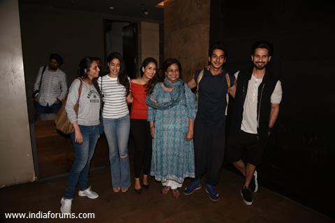 Jahnavi with Ishaan's family at the screening of Beyond the Clouds