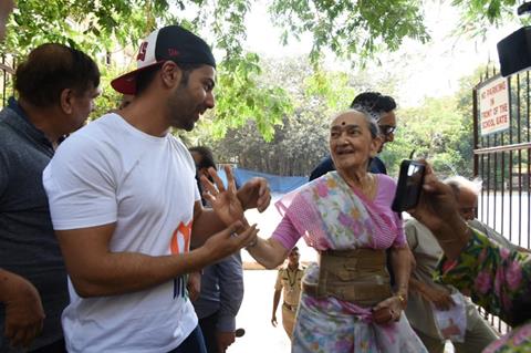 Varun Dhawan with David Dhawan to Vote