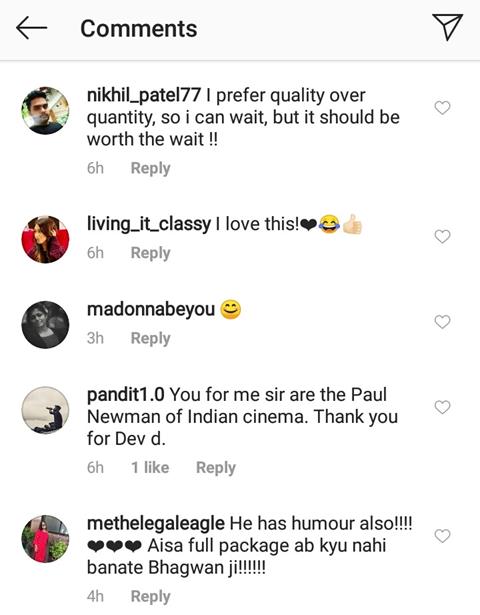 Comments on Abhay Deol's recent post