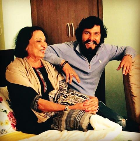Randeep Hooda with his mother