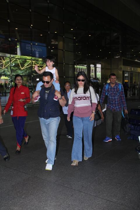 taimur kareena saif airport