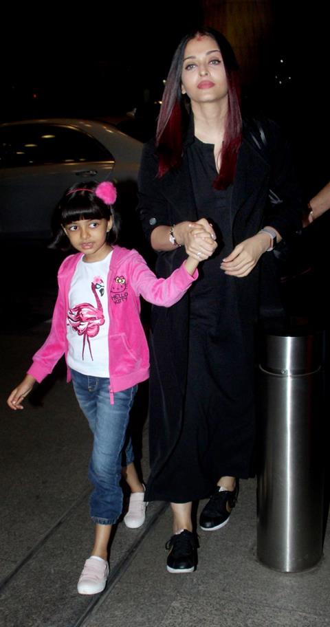 aishwarya rai aaradhya airport