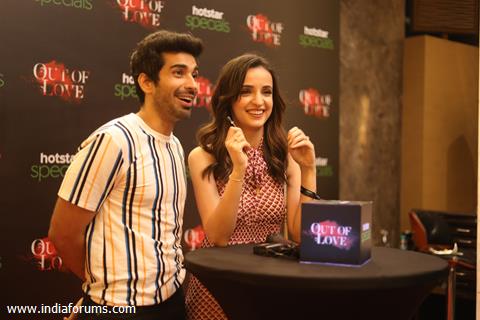 Sanaya Irani and Mohit Sehgalm at the red carpet screening event of Hotstar specials show Out of Love 