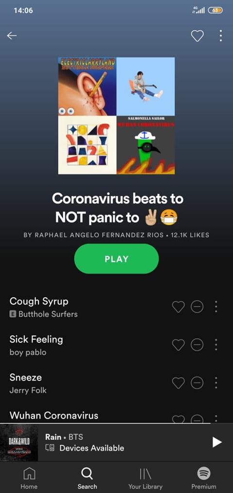 Coronavirus beats to NOT panic to
