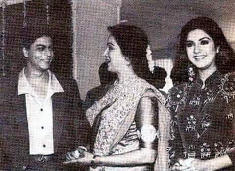 Shah Rukh Khan Hema Malini at the Mahurat of Dil Aashna Hai