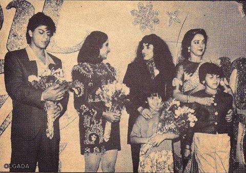 Shah Rukh Khan Hema Malini at the Mahurat of Dil Aashna Hai