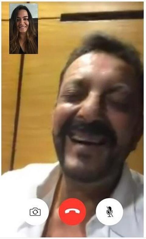 Sanjay Dutt Video Call with Trishala Dutt