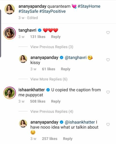 Ananya Panday Ishaan Khatter chats